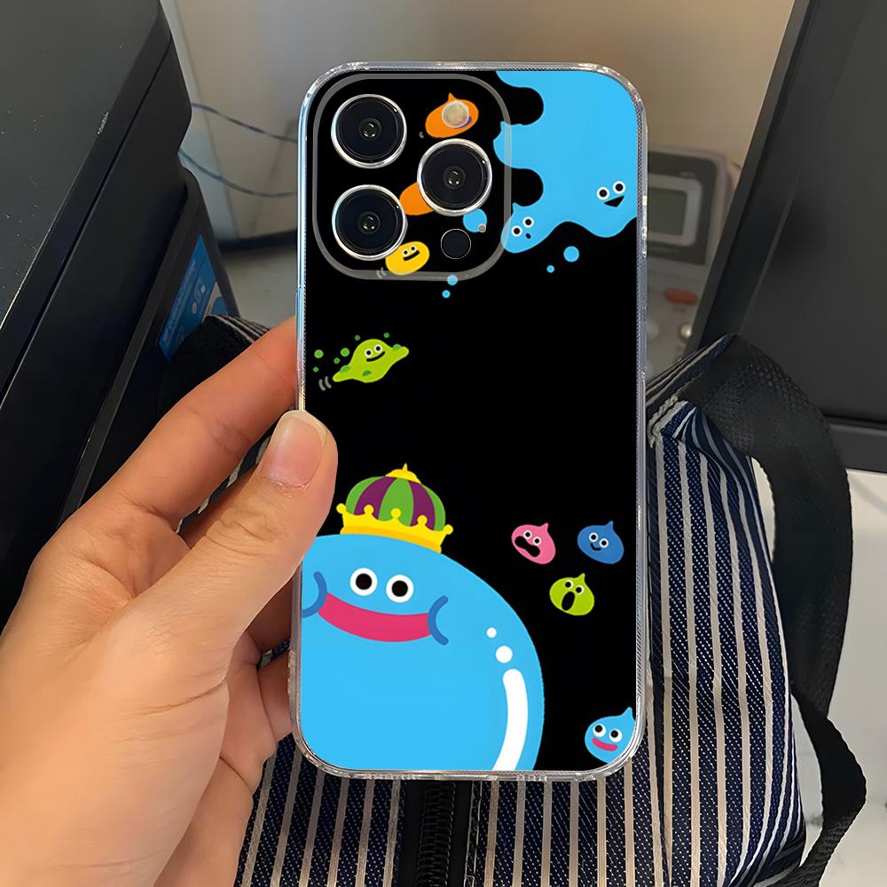 Чехол для телефона D-Dragon Quest Slime Прозрачный Для Iphone 15 17 Pro Max 16 14 Pro 11 12 Pro 13 X XR XS SE Задняя крышка