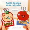 Small Desk Calendar, Student Desktop Decoration, Mini Display Item, Calendar, Cartoon Cute Apple Bean Desk Calendar