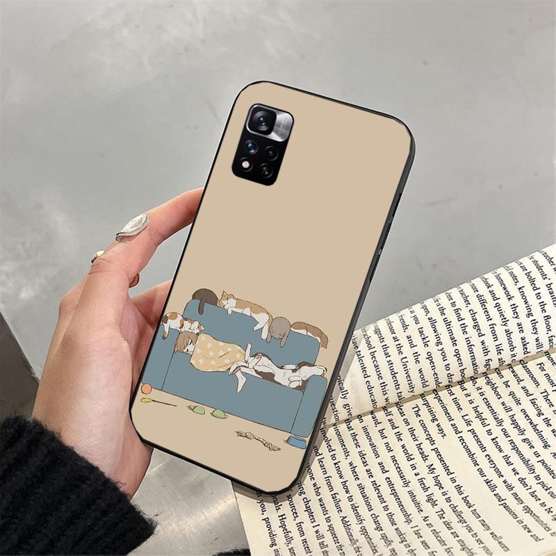 Чехол для телефона для Xiaomi Redmi note 14 Pro 14 13 12 11 10 Pro 14S 12S 11S Redmi 14C 13C 10 Веселый Кот