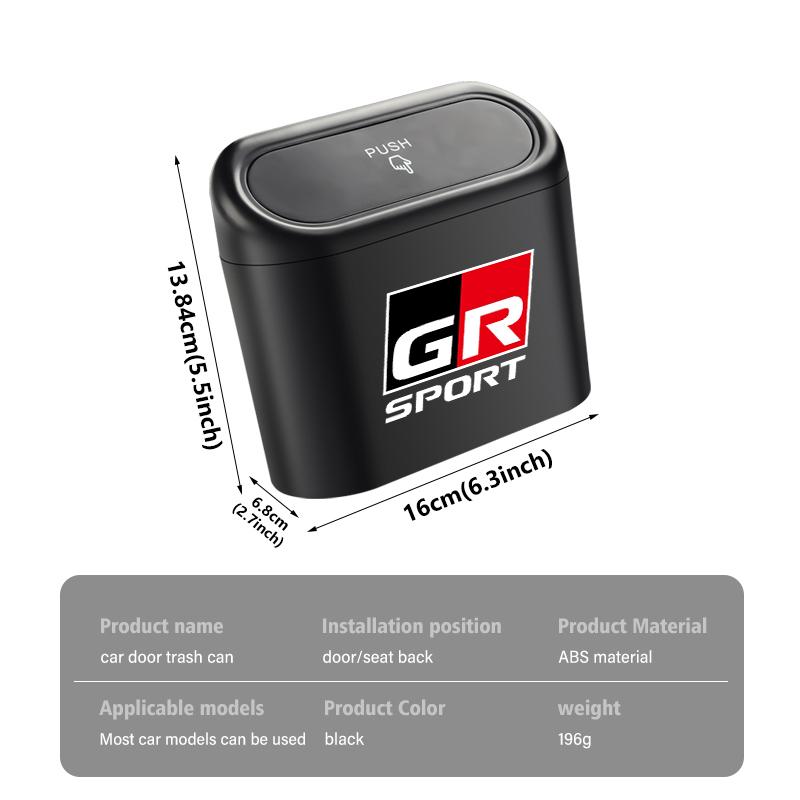 Hanging Car Trash Can Garbage Dust Case Storage with Lid Bin For Toyota GR Yaris Corolla Prius Aqua Vios Mirai Hilux Auris CHR FF7