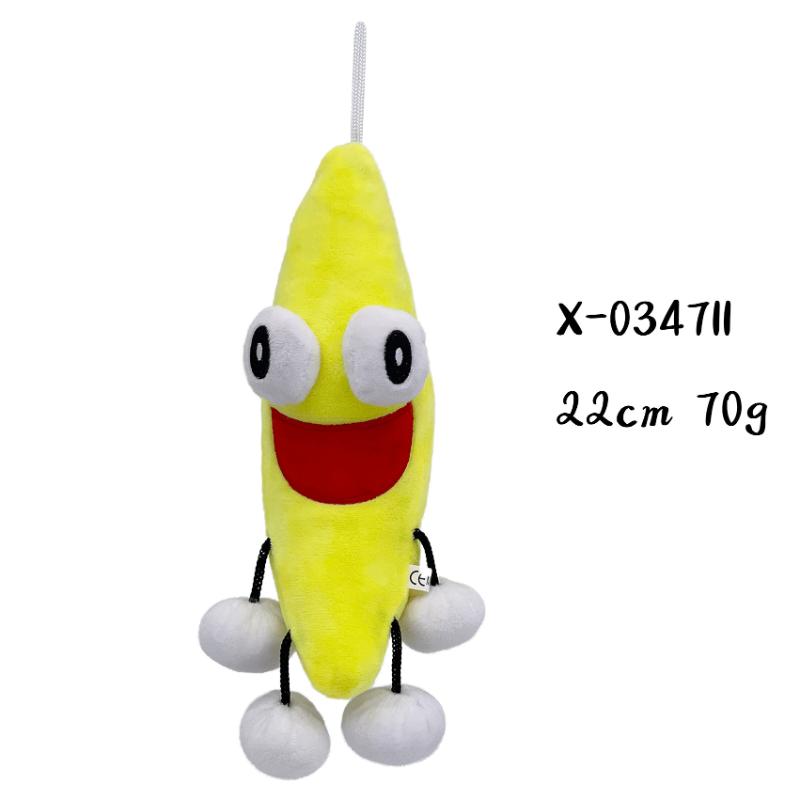 Shovelware Brain Game Plush Toy Cartoon Fruits Stuffed Dolls Banana Donut Apple Orange Figures Christmas Plushie Peluche Gift