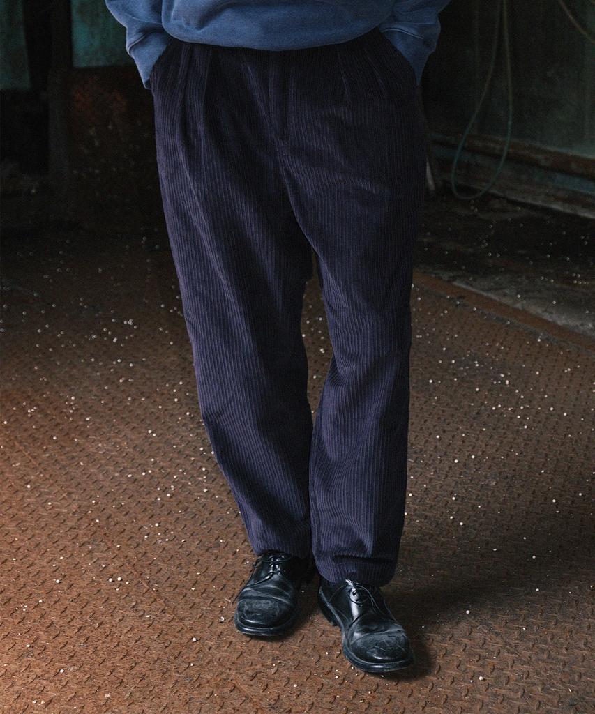 VDR Two-Tuck Corduroy Pants [Sailor Blue]