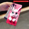 2DFlat Samsung phone case Cute White Bunny with Pink Glasses in Pink Suitcase Applicable to Galaxy S23 S24 S25ULTRA S26 A12 A14 A15 A16 A54 A55