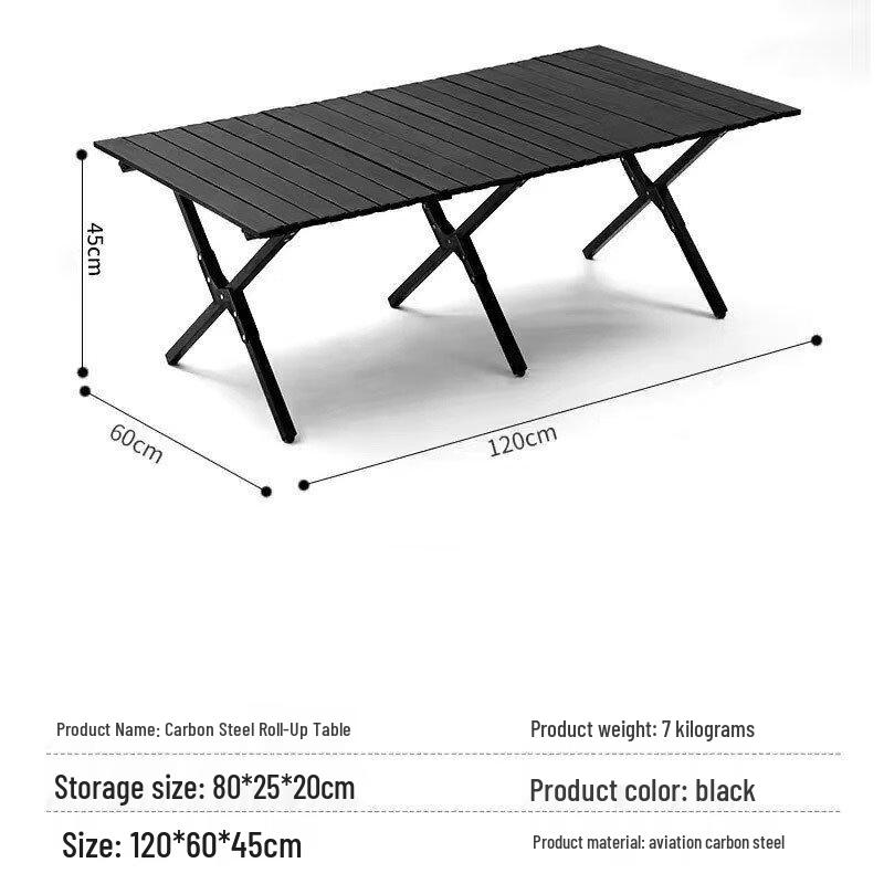 Portable Foldable Roll-Up Camping Table Set
