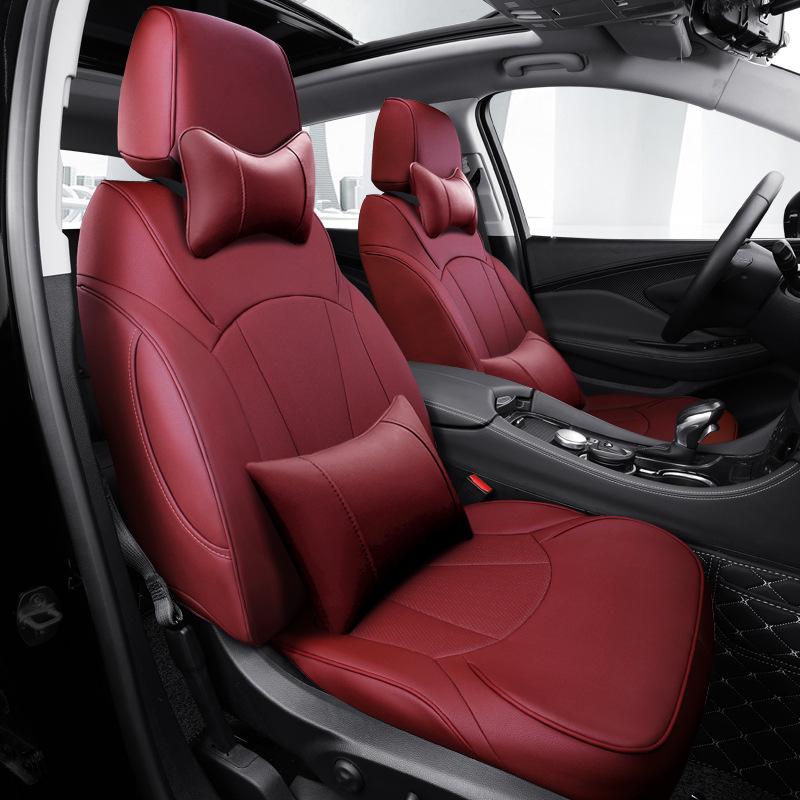 Buick Envision All-Season Full Surround Leather Seat Cushion with Embroidered Logo for Five Seats