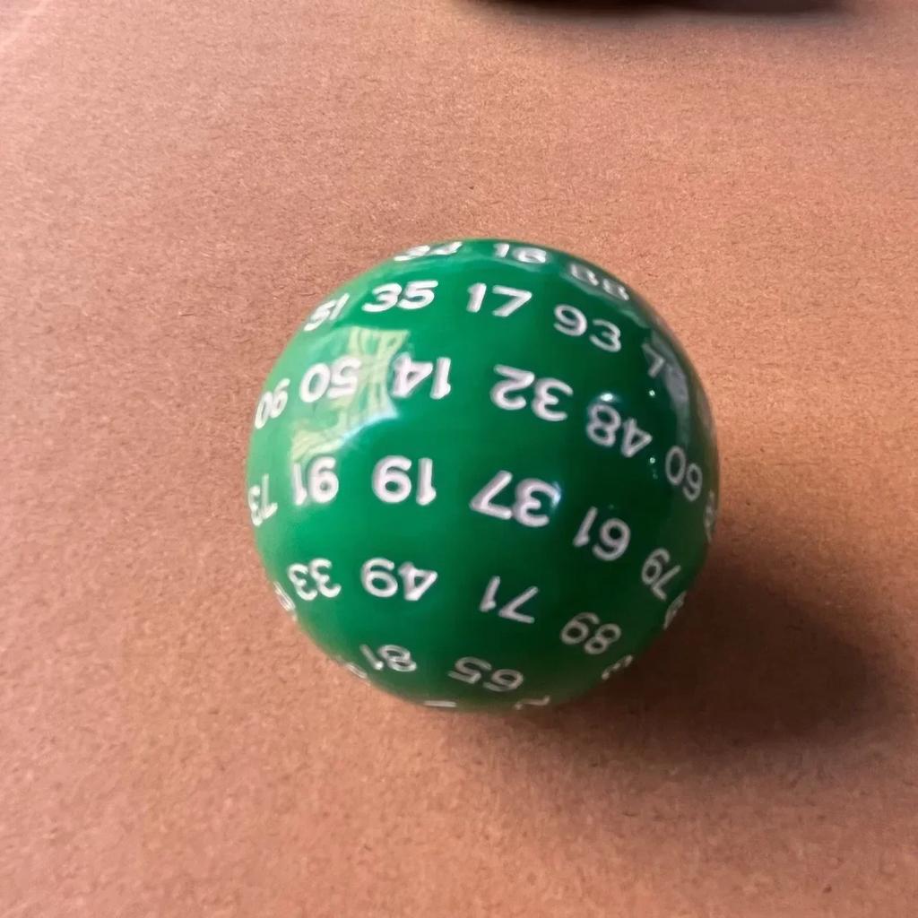 100 Sides Polyhedral Dice D100 Acrylic Dices for Table Board Role Playing Game Bar Pub Club Party