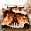 Anime Attack On Titan Bedding Set Kawaii Loli Boy Duvet Cover 3D Print Japan Cartoon Bed Quilt Cover Pillowcase No Sheets