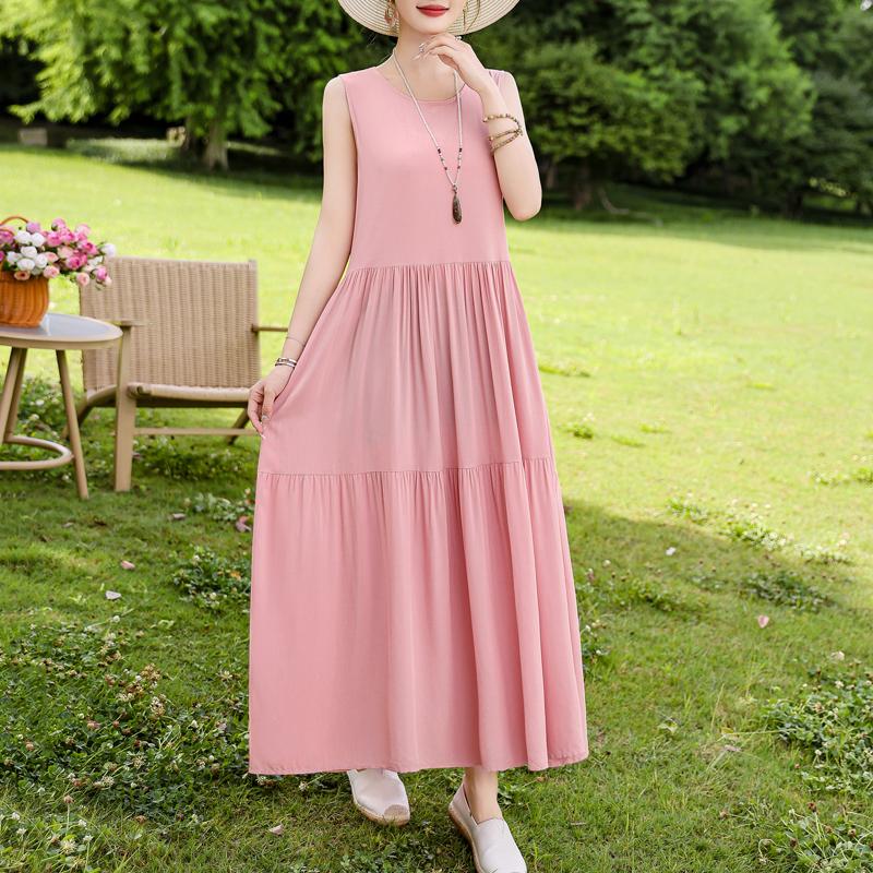 Элегантное женское платье без рукавов больших размеров с коротким рукавом и винтажным принтом, длинное платье, летняя повседневная женская одежда среднего возраста