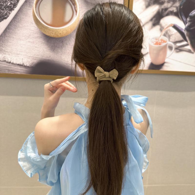 Весенний простой бант, расширяющий смелую высокоэластичную веревку для волос, резинку