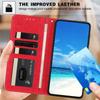 Wallet Case for Galaxy A16 - Leather/PU, Red, With Lanyard