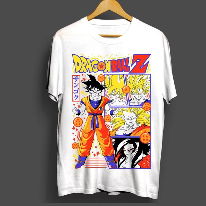 Unisexs Tshirt 90s Seven Dragon Ball Goku Cobranded Japanese RetroSpray Fashion Tshirt Daily Retro Summer Graphic Tshirt Tops