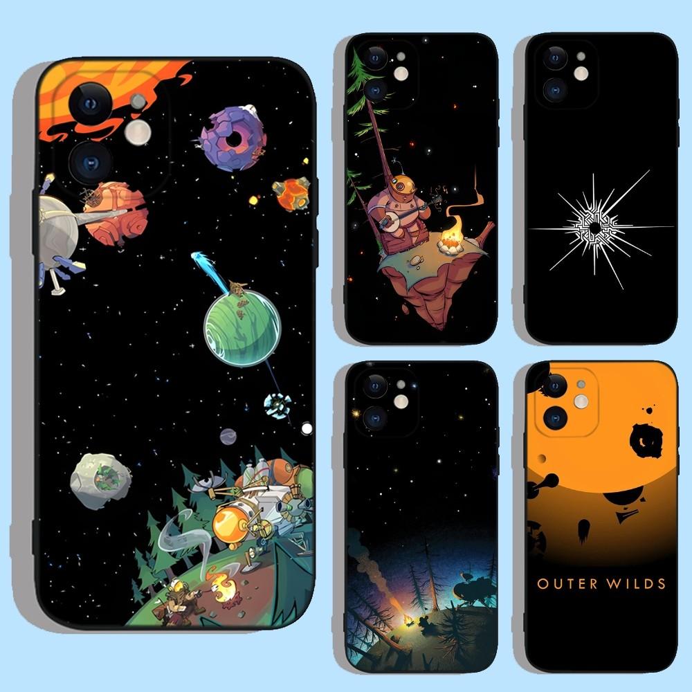 Чехол для телефона игры Outer Wilds для Apple iPhone 15,14,13,12,11,XS,XR,X,8,7,Pro,Max,Plus,mini Силиконовый Черный Чехол