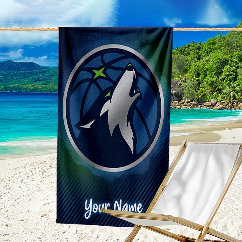 Custom Name Beach Towel Minnesota Logo Beach Towel, Soft Microfiber, Gift for Her/Him, Birthday, for Pool, Beach, Travel, Fan gifts