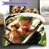 Roronoa Zoro Pattern Bedding Quilt Set  Home Decoration  Gift (1 * duvet cover + 2 * pillowcase  without core)