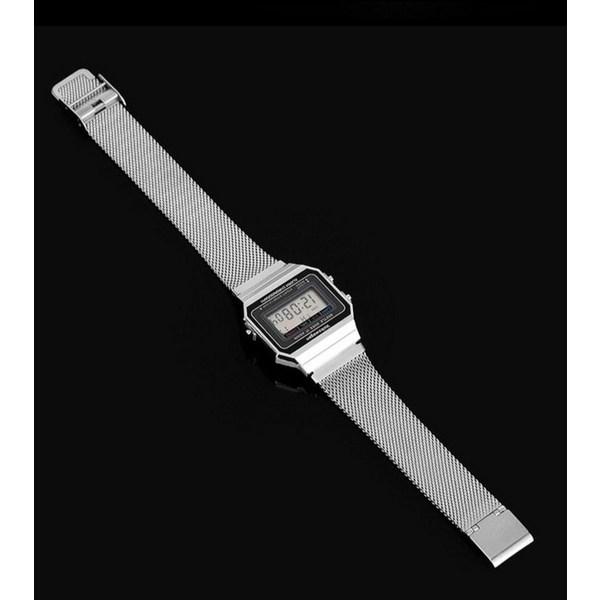 Volkswagen Классические наручные часы в стиле ретро с цифровым сетчатым ремешком, популярные корейские часы