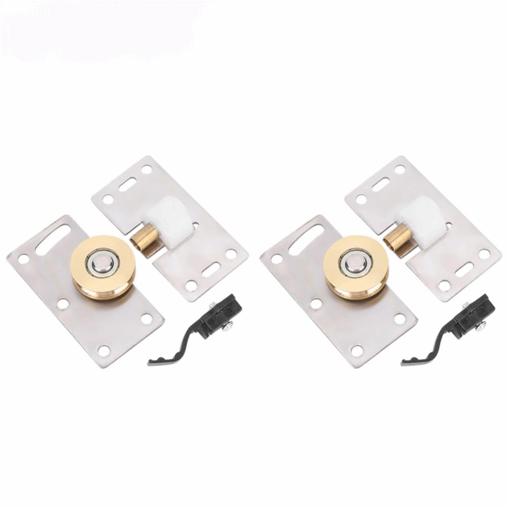 2pcs Stainless Steel Sliding Door Wheel 30mm Wheel Diameter Wardrobe Door Roller Cabinet Door
