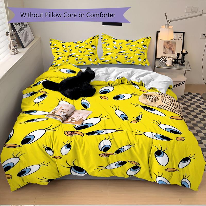 3pcs bedding set Includes 1 Comforter + 2 Pillowcases, Without Pillow Inserts, Soft Comfortable, Lightweight Breathable, Printed Home Bedro