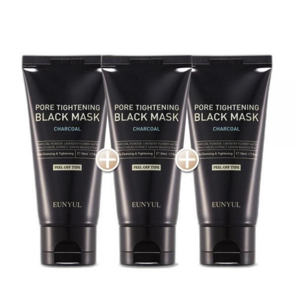 Eunyul Pore Tightening Black Mask Peel-Off Pack 3 Pieces/Peel-Off Type/ Pore Management, 3 Pieces