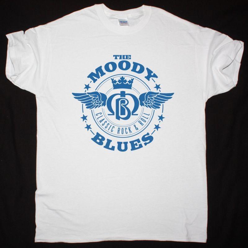 Moody Blues Retro Wings White T-Shirt Classic Rock Tee