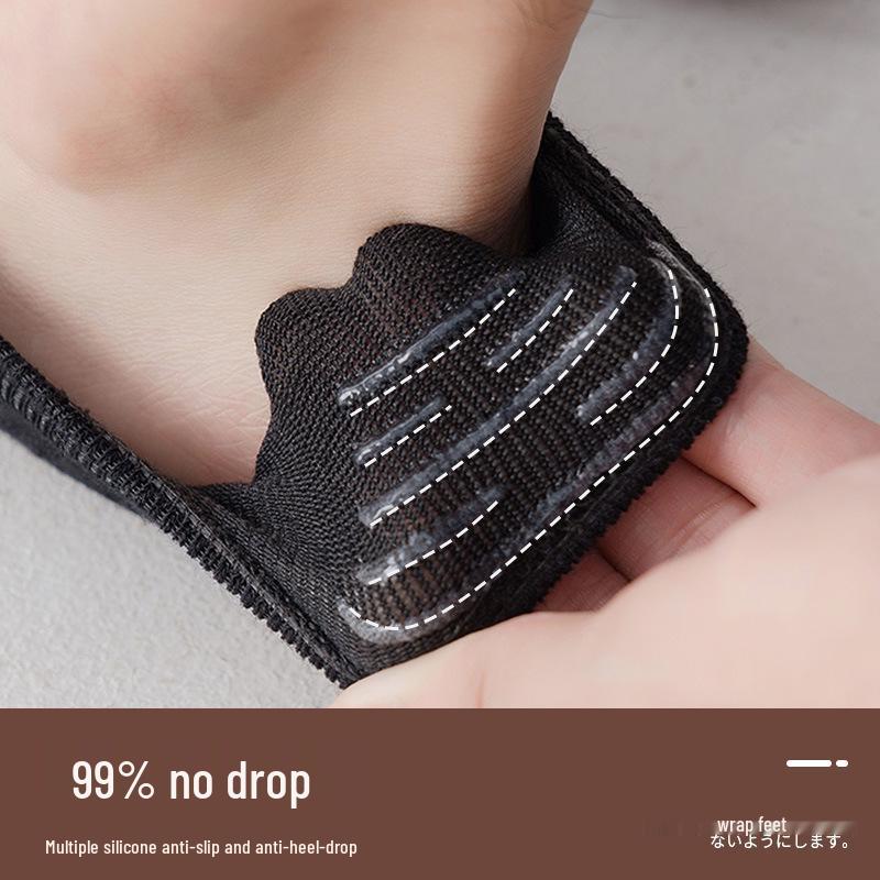 Men's Summer Thin Cotton Five-Finger Socks - Sweat-Absorbent, Non-Slip, Low-Cut, Invisible Mesh Toe Socks