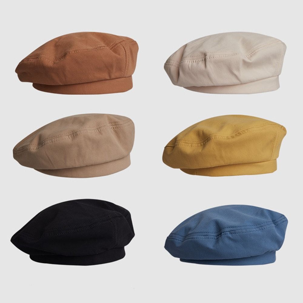 Retro Painter Hat Cotton Flat Cap Korean Version Girl Berets  Women Girl