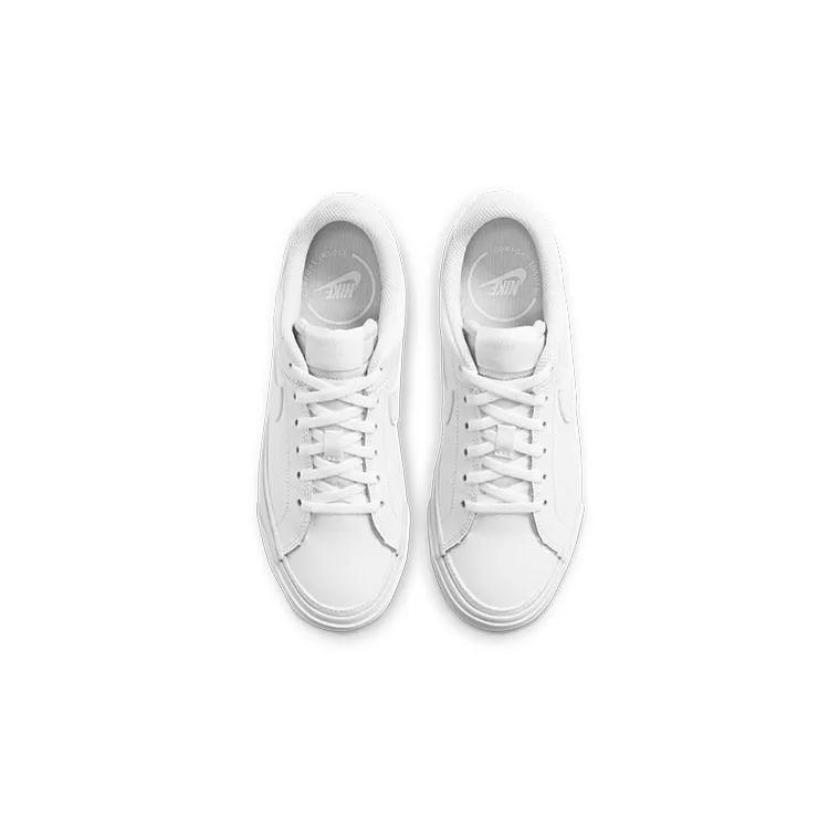 Nike Court Legacy Grade School 'Triple White' (Unisex) White / White / White Kids' Skateboarding Shoes DA5380 104