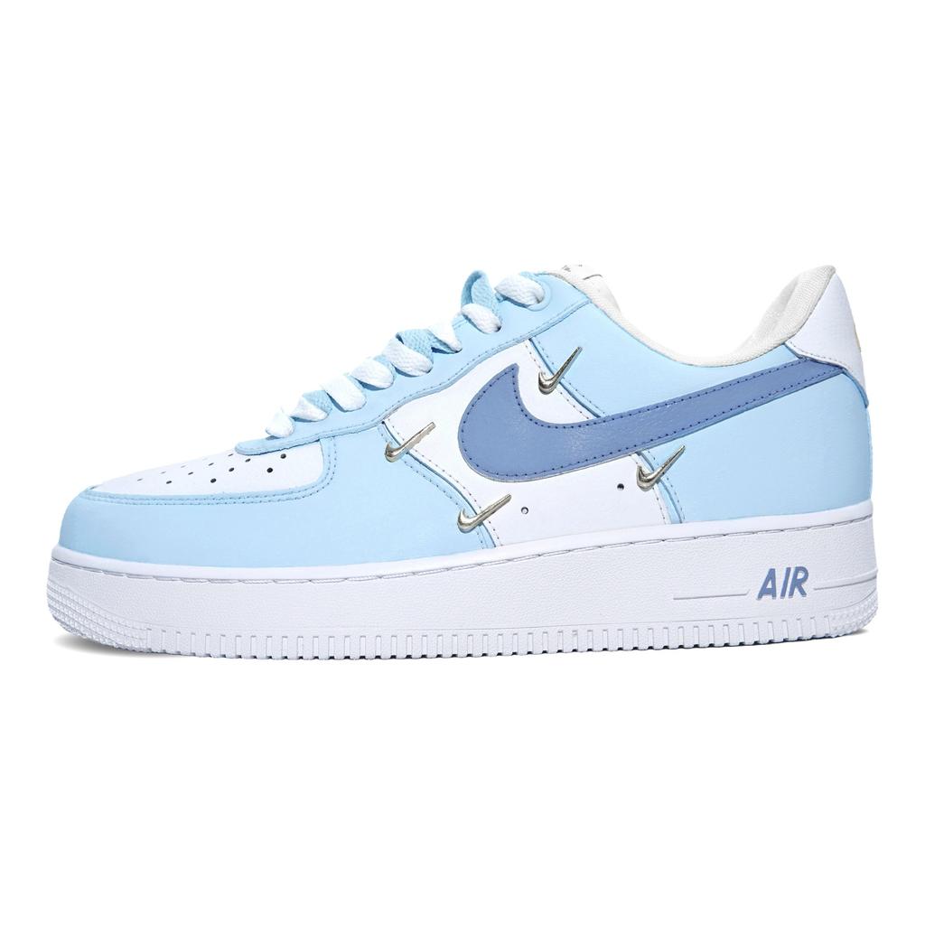 Nike Nike Air Force 1 Низкие, износостойкие, для скейтбординга, женские, светло-голубые, FV3654-111(Команда252-)