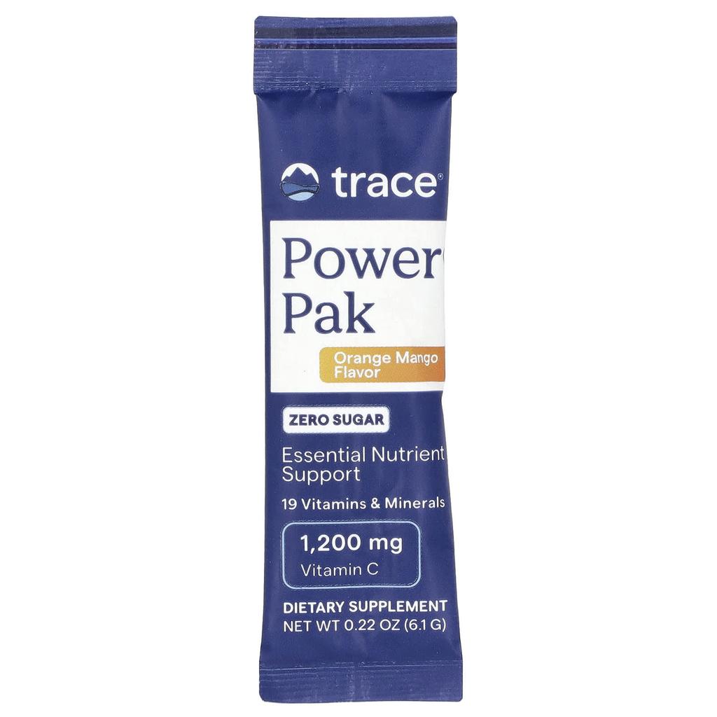 Trace, Power Pack, No Sugar, Orange Mango, 30 Packets, 0.22 Oz (6.1 G) Each