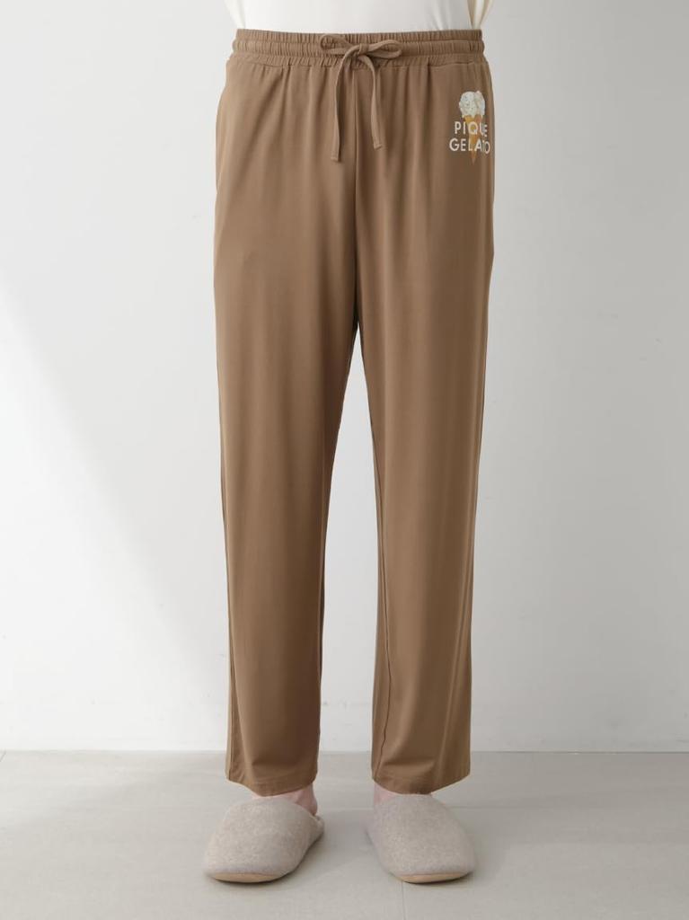 Gelato Pique HOMME Rayon Double Gelato Logo Long Pants PMCP254944 BRW Men's