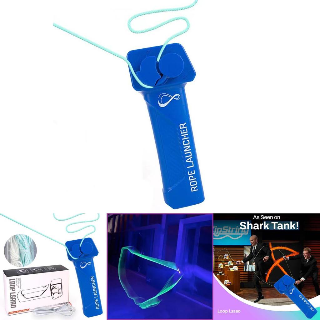 Разноцветная светодиодная игрушка Zipstring Пластиковая ручная с регулируемой скоростью Петля-лассо Веревочный пусковой механизм
