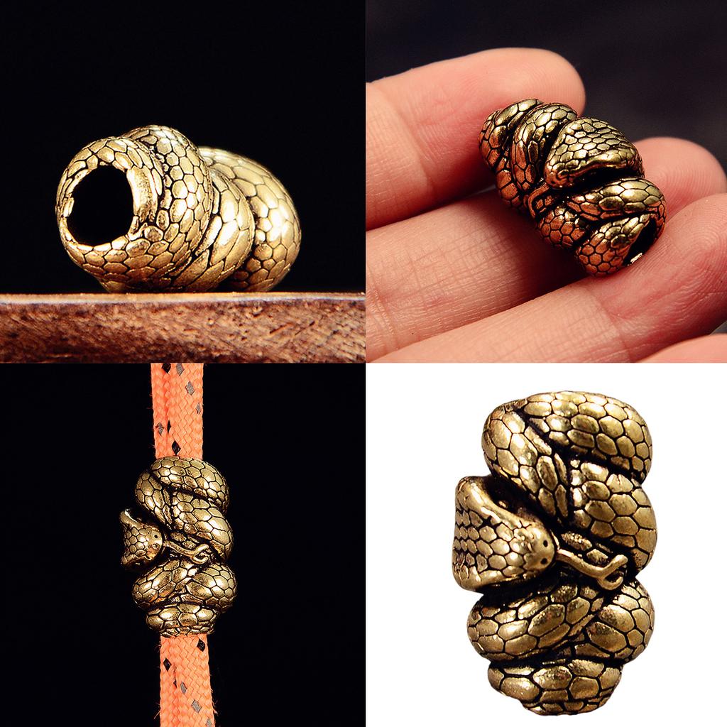 Serpent Brass Beads DIY Jewelry Making Kit Vintage Craft Accessories For Bracelets Necklaces Unisex Gift