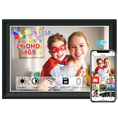 Frameo 11-дюймовая умная цифровая фоторамка WiFi с сенсорным экраном 1920x1280 FHD IPS LCD, автоповорот, 64 ГБ памяти, поддержка SD-карты и USB-накопителя, Insta