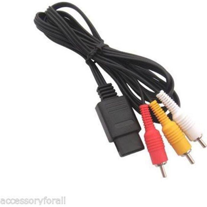 AV Cable - Nintendo - N64/GameCube/SFC - 6ft - Black - Wired Connection