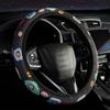 1 шт. автомобильные аксессуары для интерьера 38 см чехол на руль автомобиля с цветочным принтом противоскользящий универсальный протектор рулевого колеса автомобиля