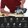 21V Circular Saw 5 Inch Cordless Electric Circular Saw 5300RPM Max Cutting Depth 2.5 Inch with 2