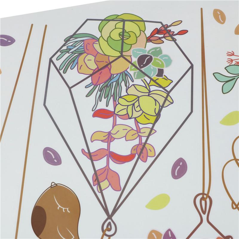 Креативные цветочные растения, хлорофитум, съемные наклейки на стену, декоративная наклейка