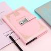 PU Leather Diary Writing Pads Hard Cover Lockable Secrets Journal Journal Notebook With Lock  Work