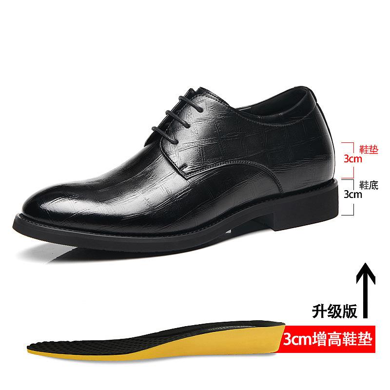 2025 новая кожаная обувь для увеличения роста, мужская 8 см, британская мужская из натуральной кожи, летняя мужская обувь, деловая, для платья, обувь корейской версии 6 см