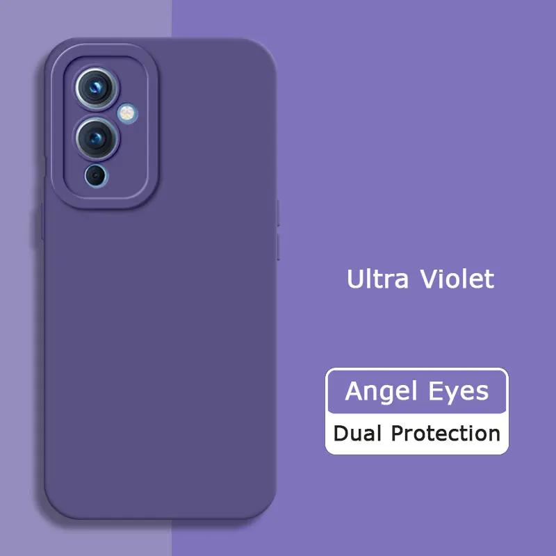 Чехол для телефона из жидкого силикона с ангельскими глазками для OnePlus 9 Pro 9R R RT, мягкий, защитный, противоударный чехол для камеры OnePlus9 9Pro 9RT