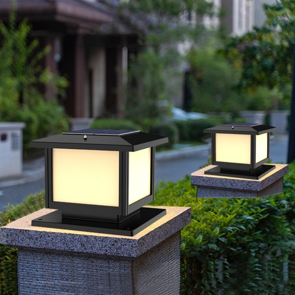 Waterproof LED Solar Pillar Light Garden Sunlight Outdoor Exterior Lights for Outdoor Fence