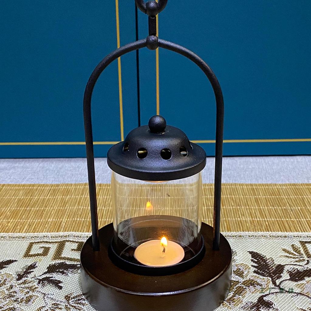 Retro Agarwood Incense Burner & Essential Oil Candle Lamp - Windproof Home Decor