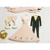Glitter Embossed Stickers - Let's Get Married!