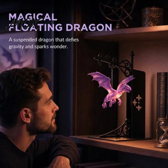 Dragon Bookends for Shelves Flying Bookshelf Light, Decorative Bookend Light & Desk, Creative Desk Accessories Sculpture Book Support, Heavy