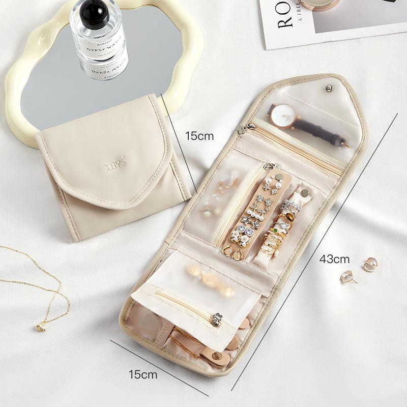 Популярный Складной Рулон для Ювелирных Изделий Дорожный Органайзер Портативный для Путешествий Серьги Кольца Бриллиантовые Ожерелья Броши Сумка для Хранения