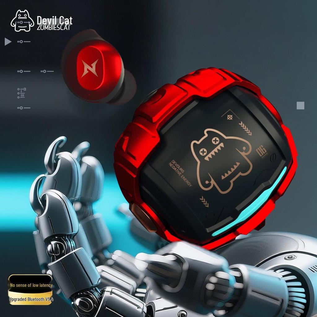 Беспроводные Bluetooth-наушники для сна и игр Devil Cat B12 с AI-переводом (Модель 2025 г.)