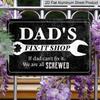 2D Flat, 1pc Dad's Fix-It Shop Aluminium Sign 8x12 Inch - Wrench Design, "If Dad Can't Fix It" Quote, Garage & Workshop Decor, Father's Day Gift for