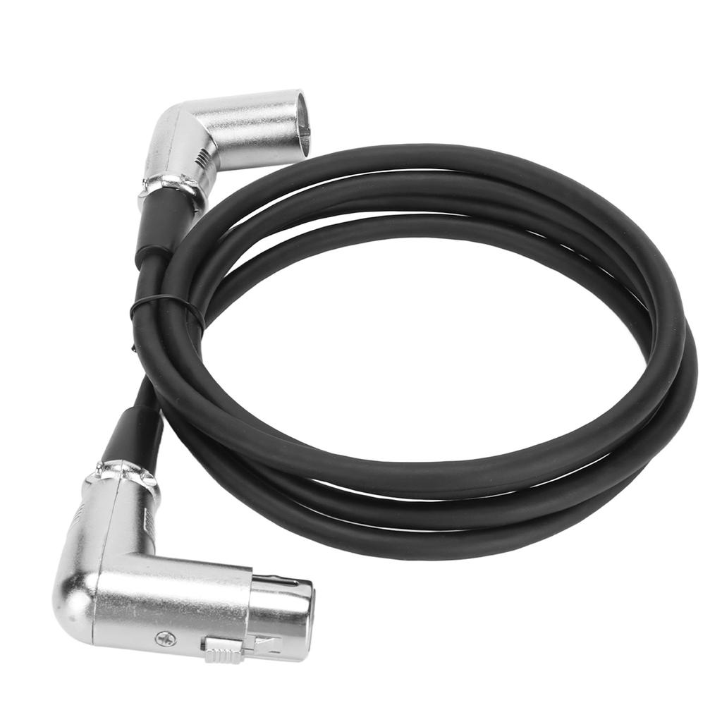 Кабель XLR папа-мама 3-контактный посеребренный угловой бесшумный без потерь XLR звуковой кабель для микрофона динамика 4,9 фута