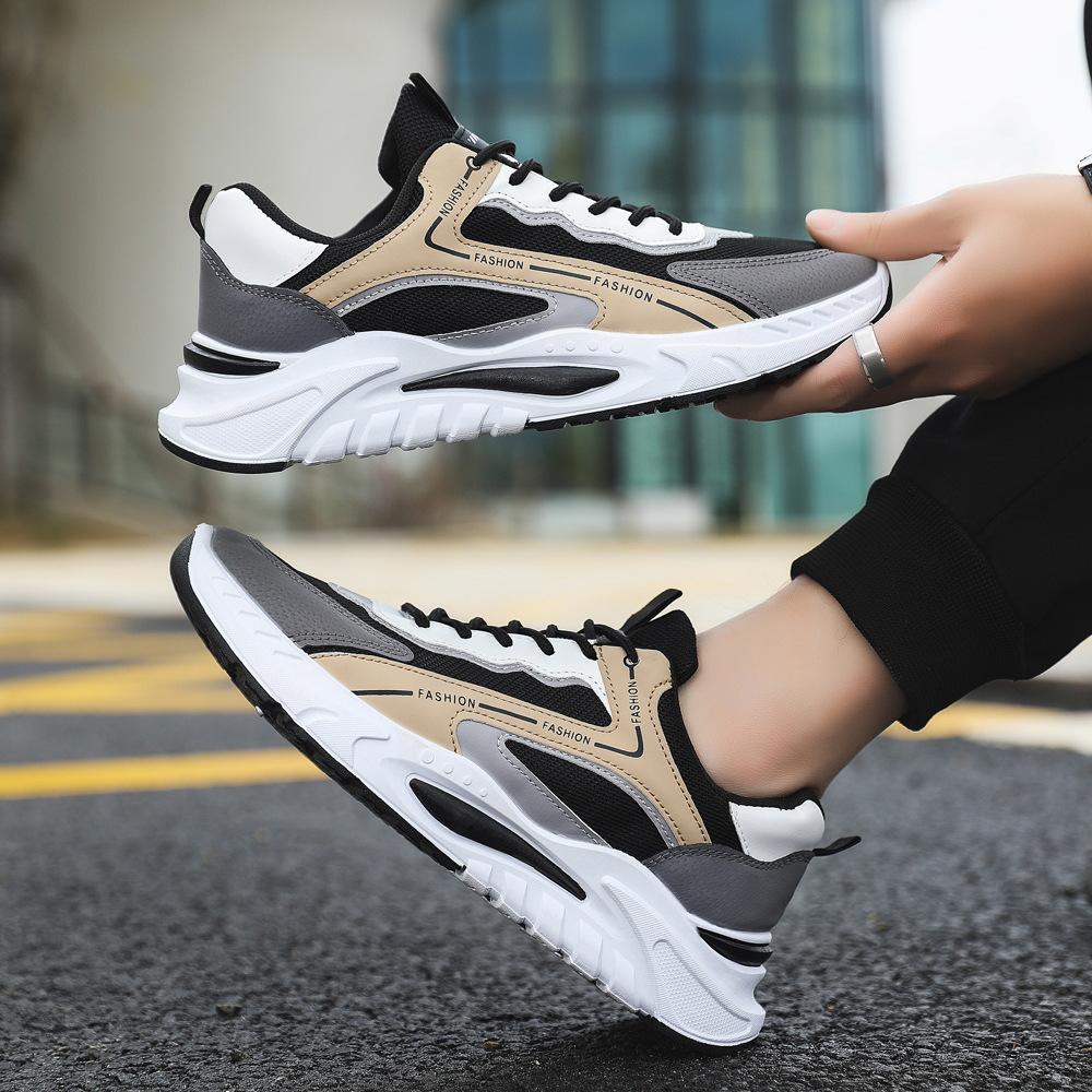 Men's Shoes 2025 Summer New Breathable Fly-woven Lace-up Running Shoes Fashion Trend Casual Sports Shoes