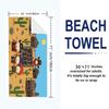 Cartoon Park South Print Beach Towel, Large Soft Quick Dry Towel for Beach Camping Swimming