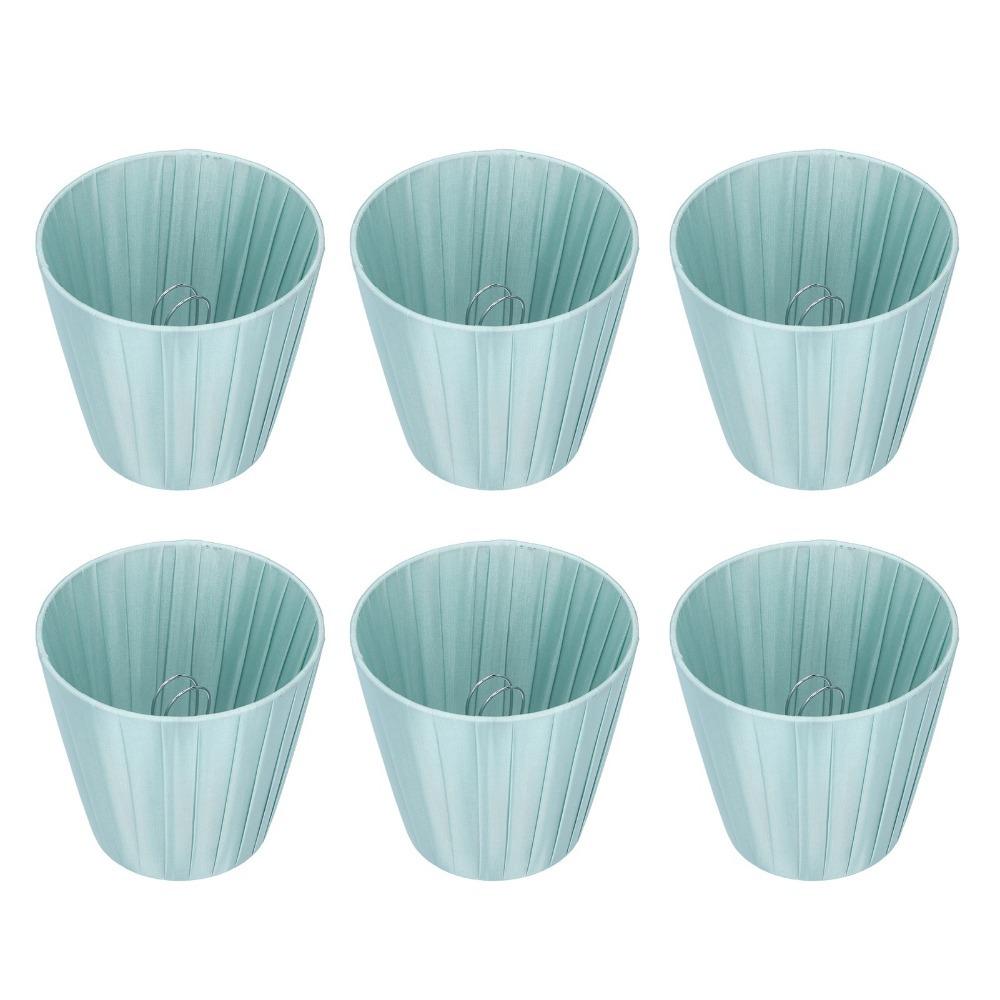 6PCS Lightweight Cloth Lampshade Fabric Chandelier Lampshade Wall Lamp Shade Floor Pendant Light